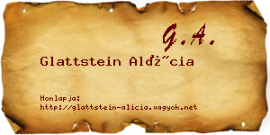 Glattstein Alícia névjegykártya